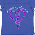thumbnail image 4 of Inktastic Alzheimer's Awareness Purple Ribbon Heart Boys or Girls Toddler T-Shirt, 4 of 5