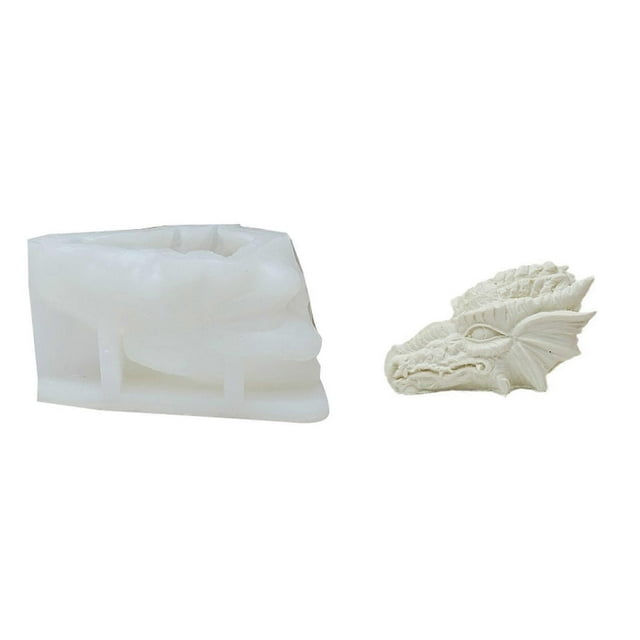 Handmade Silicone Mould 3D Dragon Candle Molds Craft Supplies Baking Molds Casting Molds for Cake Fondant Decorations