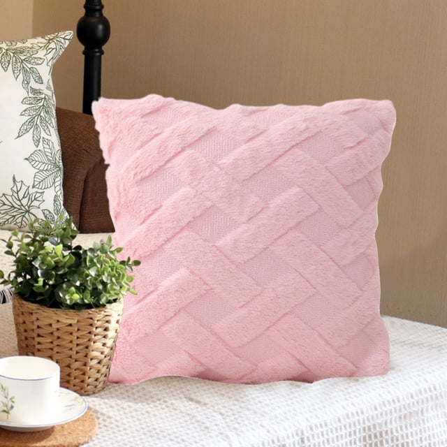 Xihbxyly Funda de Almohada de Felpa, Suavidad de Doble Cara, Lujoso Forro Polar, Acogedora Decoración para El Hogar, Cojín para Sofá y Cama, Regalo Perfecto para Inauguración de La Casa, Fácil de Lim