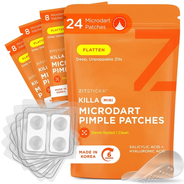 Parches para espinillas ZitSticka Killa Mini, 24 unidades, para rostro