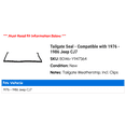 thumbnail image 2 of Tailgate Seal - Compatible with 1976 - 1986 Jeep CJ7 1977 1978 1979 1980 1981 1982 1983 1984 1985, 2 of 2