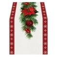 thumbnail image 2 of Cinvoph Christmas Table Runner Holly Berry Pine Cone Needle Branch Table Runners Xmas Seasonal Holiday Table Decorations for Dinning Home Party Decor 13"x72", 2 of 6