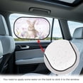 thumbnail image 4 of Yuyamidu Rabbit Car Window Shade for Baby 2 Pack Flower Car Sun Shade for Window Baby Side Window Sunshades for Kids Easter Car Interior Decoration, Purple, 4 of 7