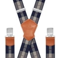 thumbnail image 5 of BIGLUFU Men's Suspenders, with Heavy Duty Clip Wide X-Back for Work Adjustable Suspenders （Blue Red）, 5 of 7