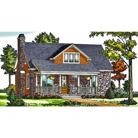 TheHouseDesigners-6643 Construction-Ready Cottage House Plan with Crawl Space Foundation (5 Printed