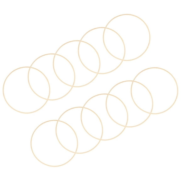 AURARMLET 10Pcs Wreath Hoops for Craft Handmade Crafts Khaki Wedding Floral Hoop