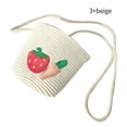 thumbnail image 2 of Visland Straw Fashion Children Mini Cartoon Wallet Beach Crossbody Shoulder Hanging Bag, 2 of 8