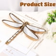 thumbnail image 2 of Dragonfly Mirror Wall Decor, Dragonfly Design Wall Mounted Sculptures, Retro Decorative Bug Insects Animals Beetle Mirrors, Creative Butterfly Home Decor for Living Room Bedroom(Dragonfly), 2 of 10