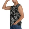 thumbnail image 3 of Balery Rose Flowers Men's Sleeveless Muscle Shirts Workout Tank Top, Moisture Wicking, Odor Protection-3X-Large, 3 of 8