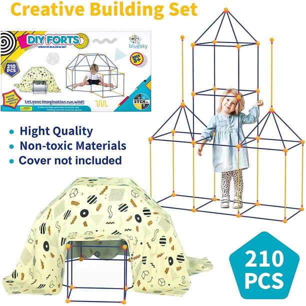 Kids Toy Storage Organizer with Lid Fort Building Kit for Toy Clothes,Books 