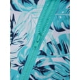 thumbnail image 6 of CHICTRY Girls One Piece Rash Guard Swimwear Palm Leaves Printed Swimsuit Mint Green 16, 6 of 7