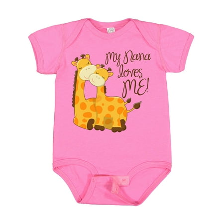 

Inktastic My Nana Loves Me! Gift Baby Boy or Baby Girl Bodysuit