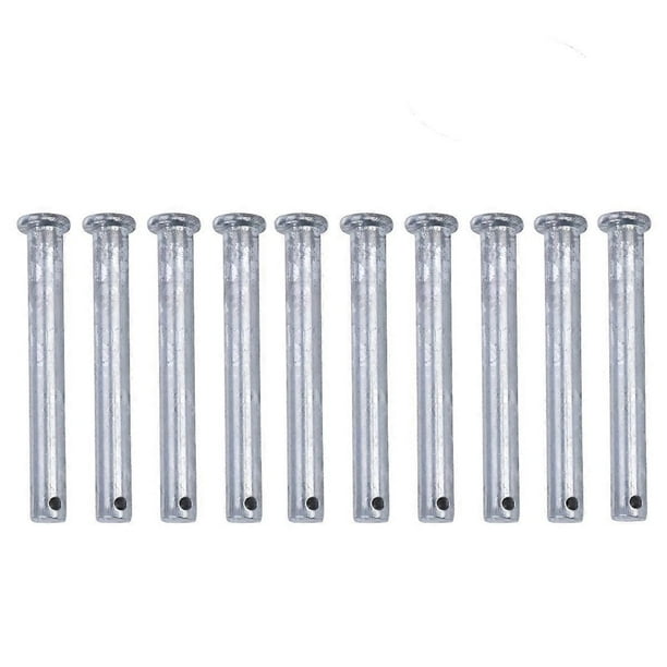 Carbon Steel Locating Pin 10pcs Flat Head Cylindrical Used In Industrial Machinery Manufacturing 10x80mm Durable Design
