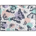 thumbnail image 6 of SKYSONIC Butterflies Pattern Area Rug Pad - 63x48 inch - 100% Light Weight Polyester Fabric for Living Bedroom, 6 of 6