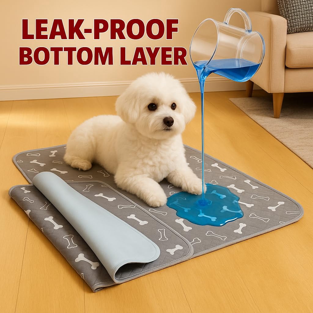 Puppy Pads with Pheromones, Super Absorbent Reusable Washable Pads Leakproof Design, Fast Dry Training Pad for Dogs Indoor Potty and Crate Use