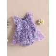 thumbnail image 3 of Coduop Infant Baby 3D Embroidered Sleeveless Rompers,Lace Patchwork Newborns Bodysuit Playsuit, 3 of 8