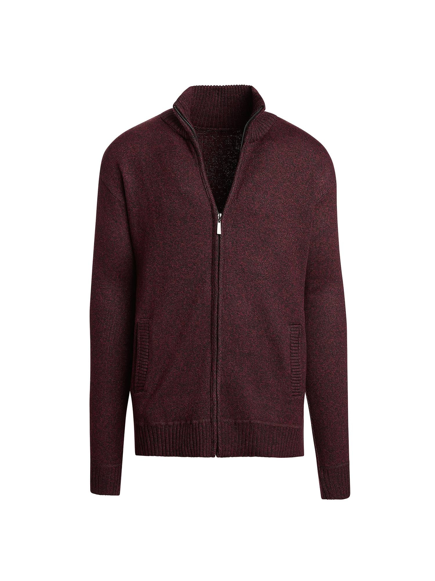 Alta Men's Casual Long Sleeve Full-Zip Mock Neck Sweater - Red Jacket ...