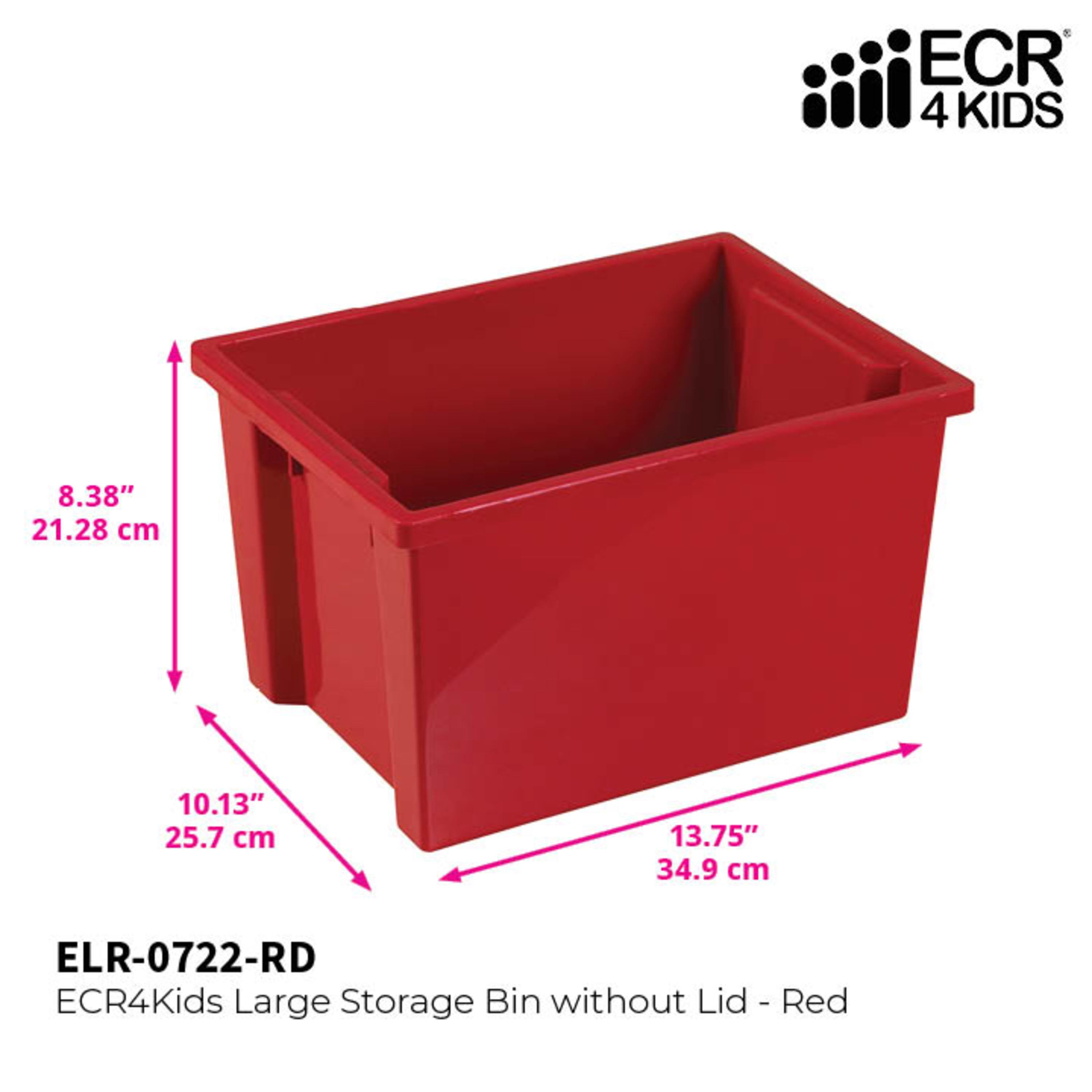 Red Large Plastic Storage Bin, 1 - Baker's