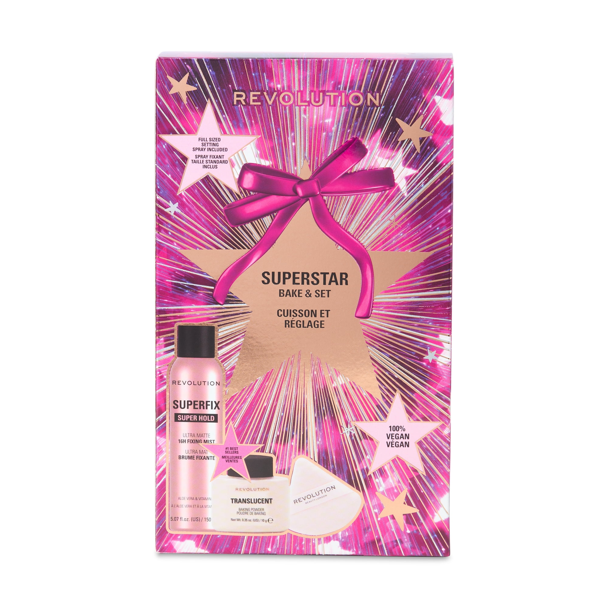 Revolution Superstar Bake & Set Makeup Set, 2 Piece Holiday Gift Set