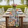 thumbnail image 4 of Table Runners 72 Inches Long Dress Scarves, Easter Bunny Farmhouse Kitchen Table Runner, Coffee Tablerunners, Spring Rabbits Carrots Black Buffalo Plaid 14x72 Inch, 4 of 9