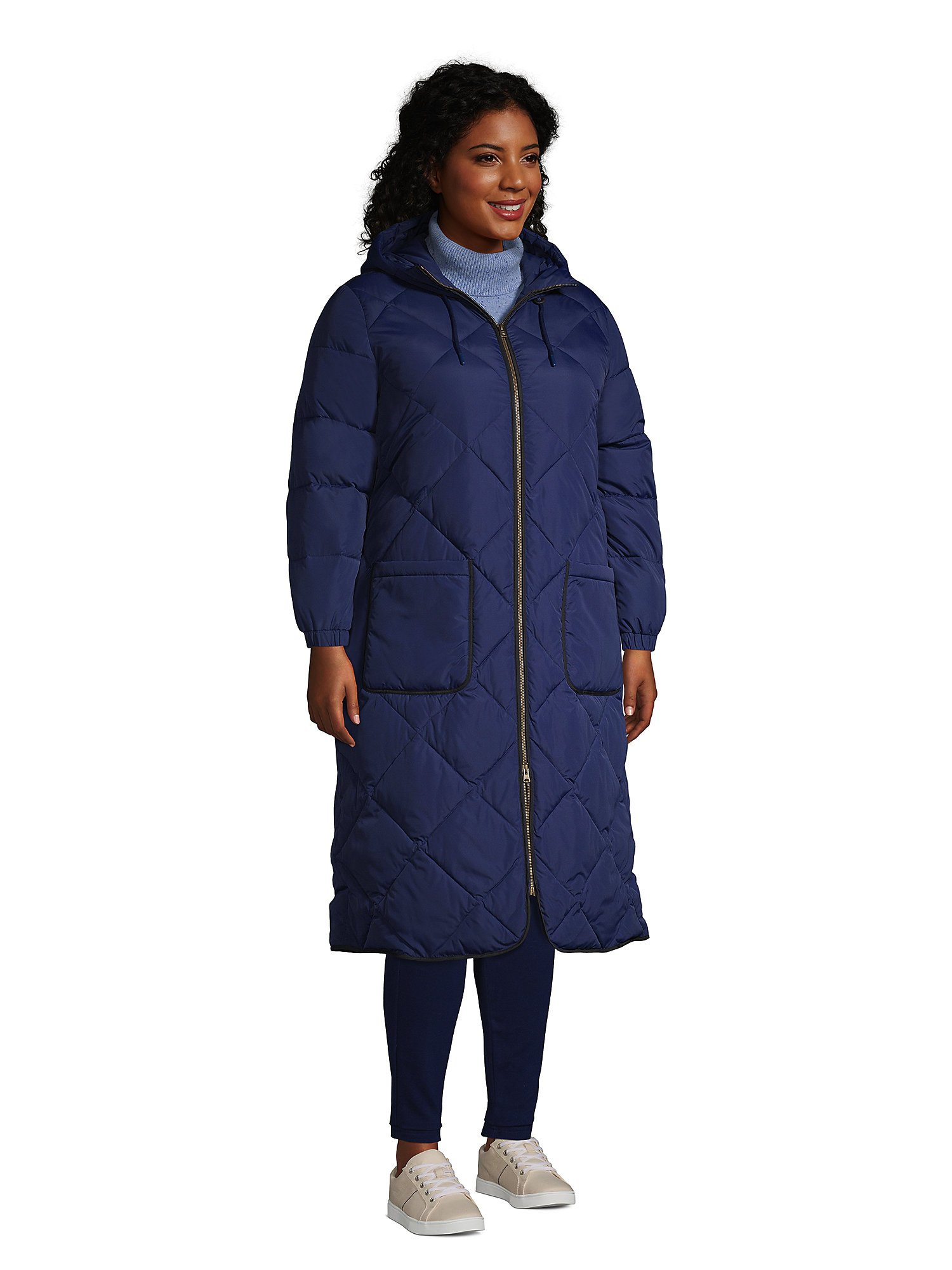 lands end quilted thermoplume insulated coat