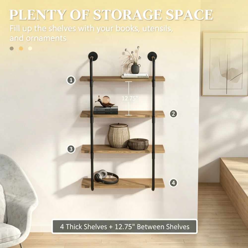 Wall Mounted Bookshelf