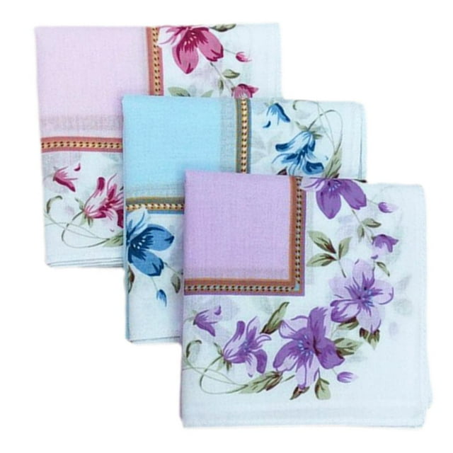 12 Unid Vintage Sólido De Flores Hermosas Pañuelos Mujeres Niñas Bolsillo ble Hanky Wedding Party DIY Hankie Towel 1 Salvador Pañuelos de algodón para mujer