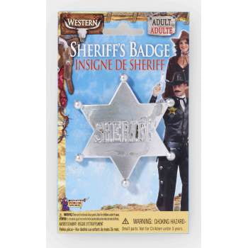WILD WESTERN SHERIFF BADGE-SLV