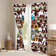 thumbnail image 3 of Castle Fairy Female Men Women Cartoon Bow Highland Cow Curtains Pack of 2 (42x84 Each),Chic Floral Sunflower Curtains Blackout,Hippie Aztec Bedroom Curtains,Ultra Soft Home Decor, 3 of 6