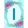 thumbnail image 2 of America Forever Spring Monogram Garden Flag Letter I 12.5 x 18 inches Double Sided Vertical Outdoor, Yard, Lawn, Pink and Blue Flowers, Cosmos, Leaves, Summer Flower Garden Flag, 2 of 5