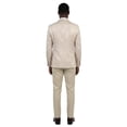 thumbnail image 4 of Men's Skinny Fit 3pc Floral Jacquard Tuxedo Suit Set, Satin Shawl Collar, 4 of 4