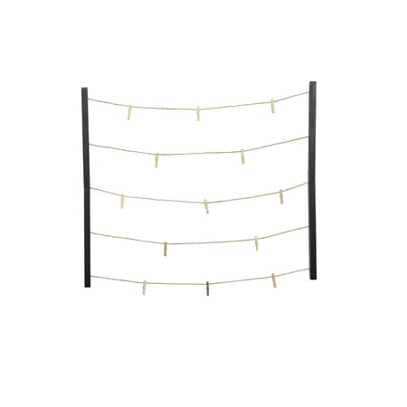 Melannco 31-inch by 26-inch MDF 30 Clip String Collage in Black
