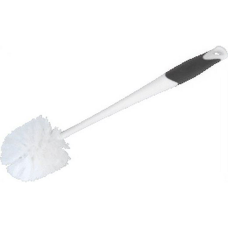 Carlisle FoodService Products 36719700 Toilet Bowl Brush with Hideaway  Holder, 16, 14.5 Height, 3 Width, Polypropylene, White