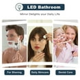 thumbnail image 6 of YYAo 32*24" Rectangle Wall Mirror with Black Framed and Led Light, Vanity Makeup Mirror for Bathroom, Living Room, Dormitory, Black, 6 of 9