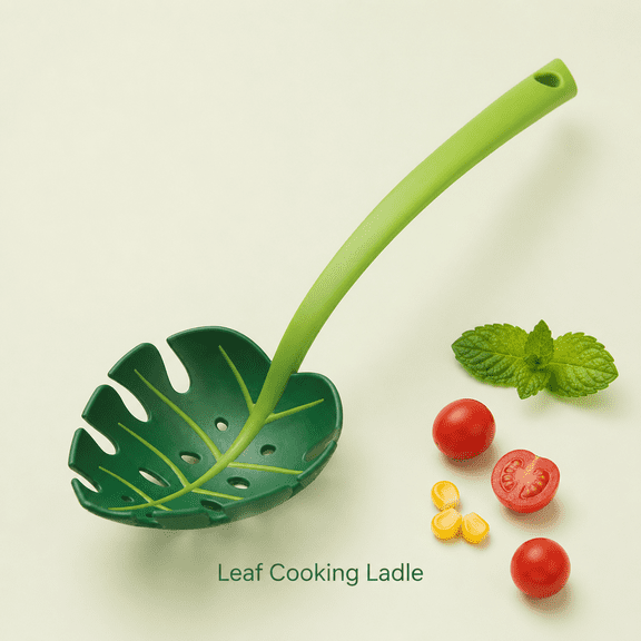 Monstera Ladle Jungle Spoon - BPA-Free High Heat Resistant Nylon for Cooking for Nonstick Cookware Kitchen Tools & Utensils, Kitchen Gifts & Gadgets, Cute