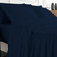 thumbnail image 5 of DNG Creations 4-Piece Long Ruffle Sheet Set 12-Inch Deep Pocket (Solid Navy Blue - Full), 5 of 7