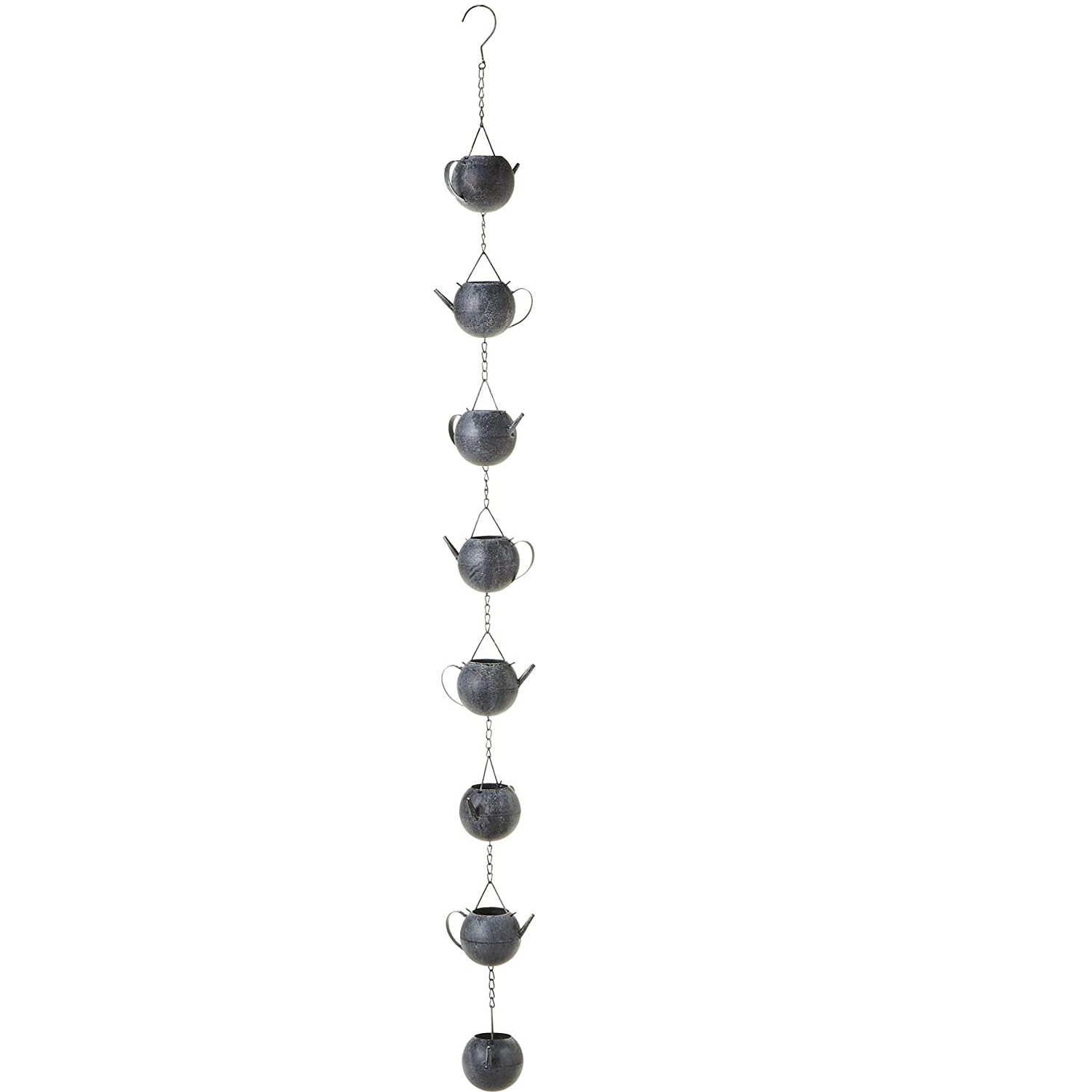 Grey Teapot Iron Rain Chain 60 Inch New