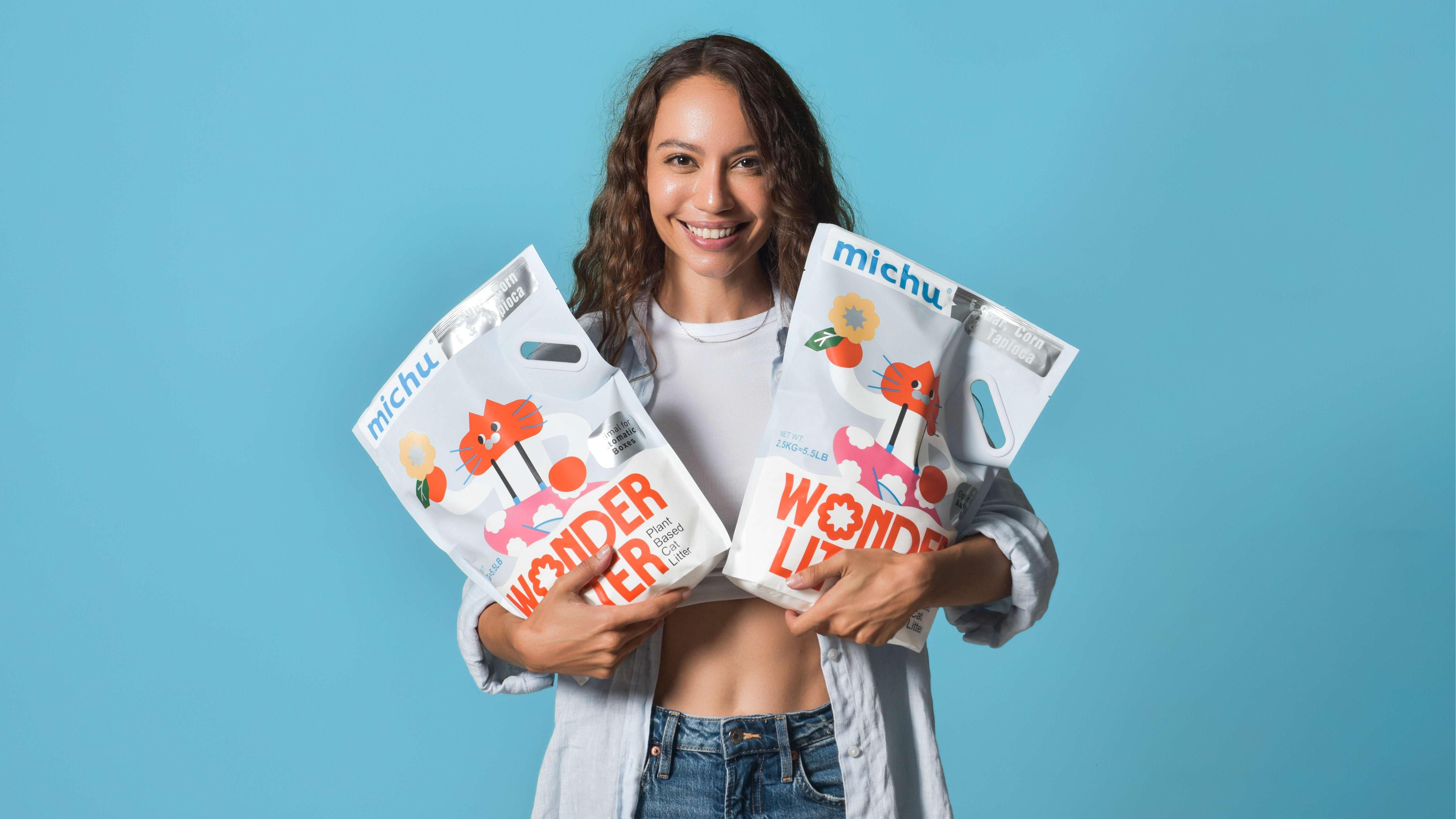 Michu Wonder Litter - Plant-Based & Automatic-Box Friendly 5.5lb/88oz
