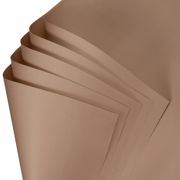 Uxcell 60 Sheets Flower Wrapping Paper 21.5" x 21.5" Waterproof Papers Light Brown