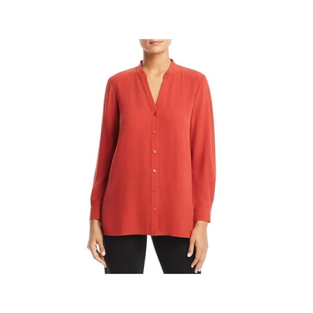 Eileen Fisher Silk Tunic - Eileen Fisher Womens Petites Silk Adjustable Sleeves Tunic Top