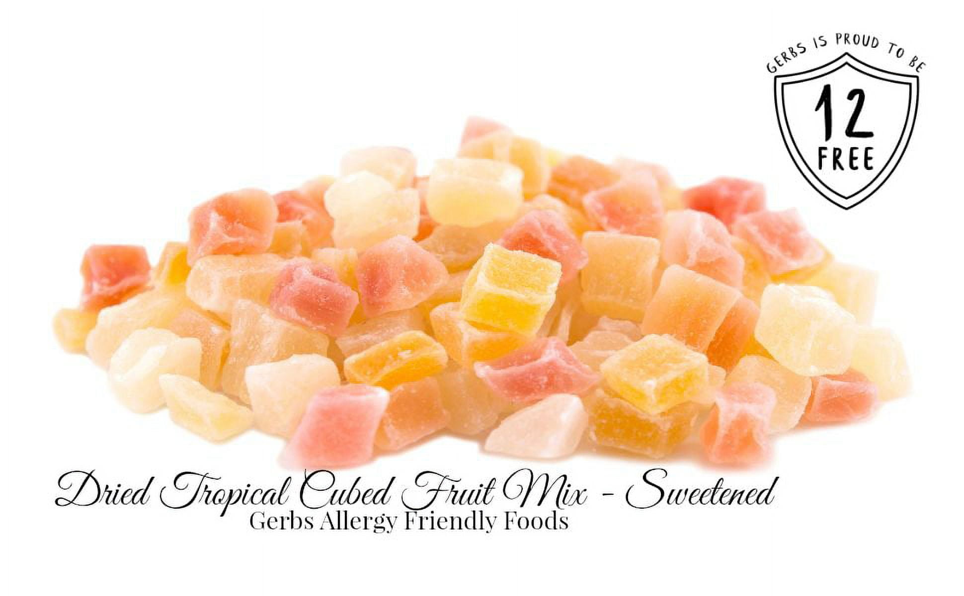 Dried Mango, Pineapple, Papaya Fruit Mix by Gerbs - 2 LBS - Unsulfured - Top 14 Allergen Free & NON GMO