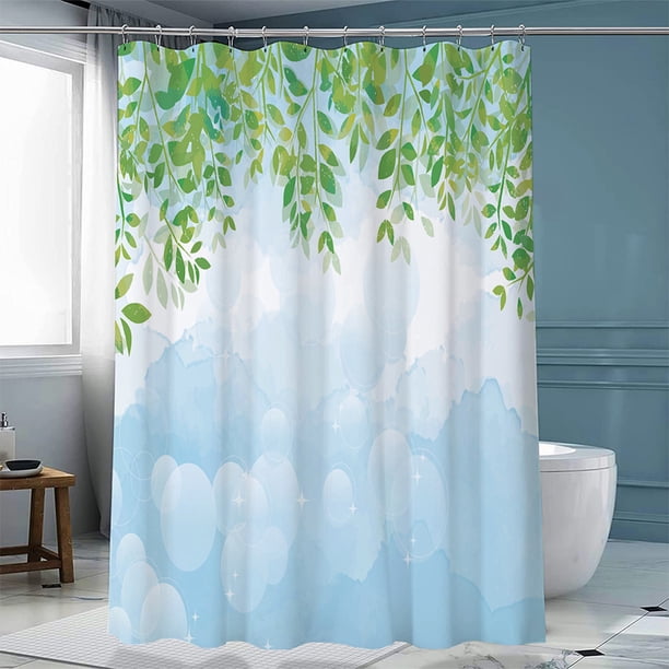 Matsuzay Cortina de ducha impermeable y duradera de poliéster para baño, cortina de ducha moderna para baño, cortinas de ducha que ahorran Juegos de accesorios de baño YL347-5 180 cm * 180 cm