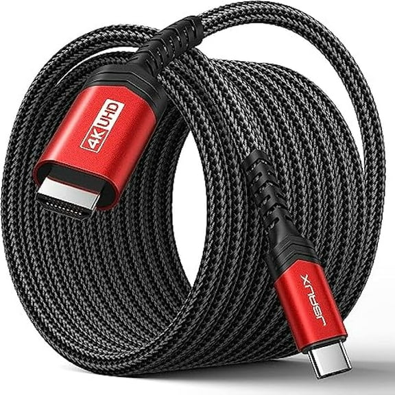 USB C to HDMI Cable 3M【4K@60Hz】 USB 3.1 Type-C to HDMI 2.0 Cable for Home Office, (Thunderbolt 3/4 Compatible) with Galaxy S8 to S22, MacBook Pro/Air, iPad Pro, iMac, Mac mini -Red