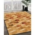 thumbnail image 3 of Ahgly Company Machine Washable Indoor Square Transitional Neon Orange Area Rugs, 4' Square, 3 of 7