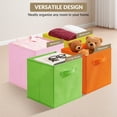 thumbnail image 3 of Cajas organizadoras de tela plegables – Pack de 12 cubos abiertos con ASA1 (sin cambios) (abreviatura) (estructura)s resistentes, ideales para estante, armario, habitación infantil, oficina, 3 of 8
