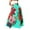 Turquoise, variant on Women's High Waist Floral Print Maxi Skirt with Pockets A-Line Long Flowing Summer Casual Skirt for Beach or Daily Wear Gray L
