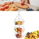 thumbnail image 5 of Cesta de frutas colgante de cocina de 3 niveles, alambre de hierro, organizador de almacenamiento de frutas y verduras, cesta colgante para interiores y exteriores, 5 of 5