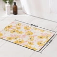 thumbnail image 2 of Spring Flowers Bath Mat for Bathroom, Yellow Flowers with Pink Leaves Quick Dry and Super Absorbent Bath Mat Rugs, Non Slip Rubber Backing Floor Mat 17x30 Inches for Kitchen Bedroom Indoor, 2 of 6