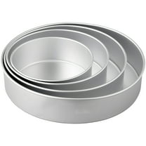 Wilton Performance Pans Round Aluminum Cake Pans Set, 4-Piece, 3 in. Deep