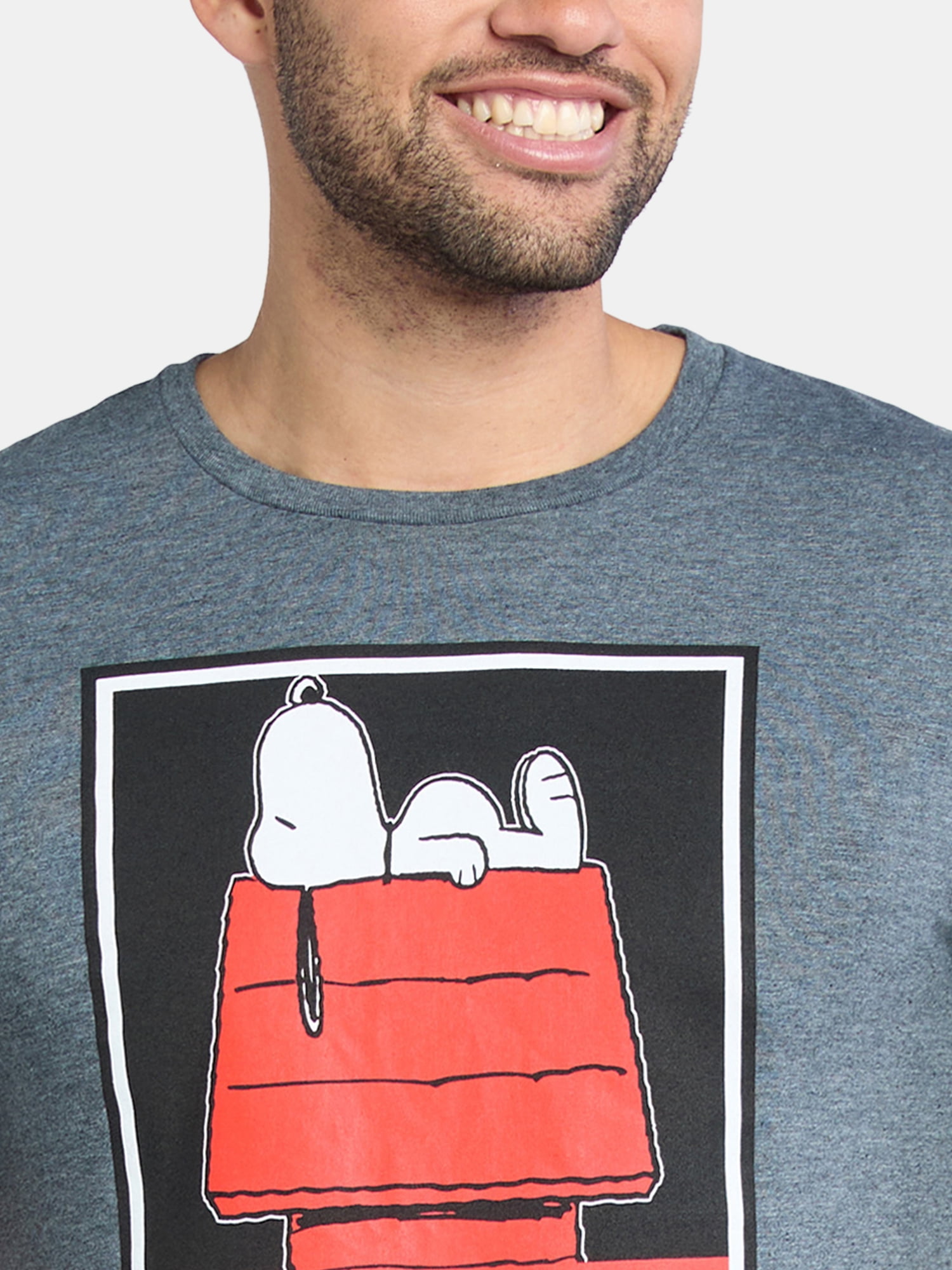 Snoopy Men's and Big Men's Graphic Tee Shirts, 2-Pack, Sizes S-3XL